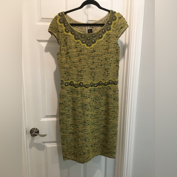St. John Couture Beaded Cocktail Dress -Size 8